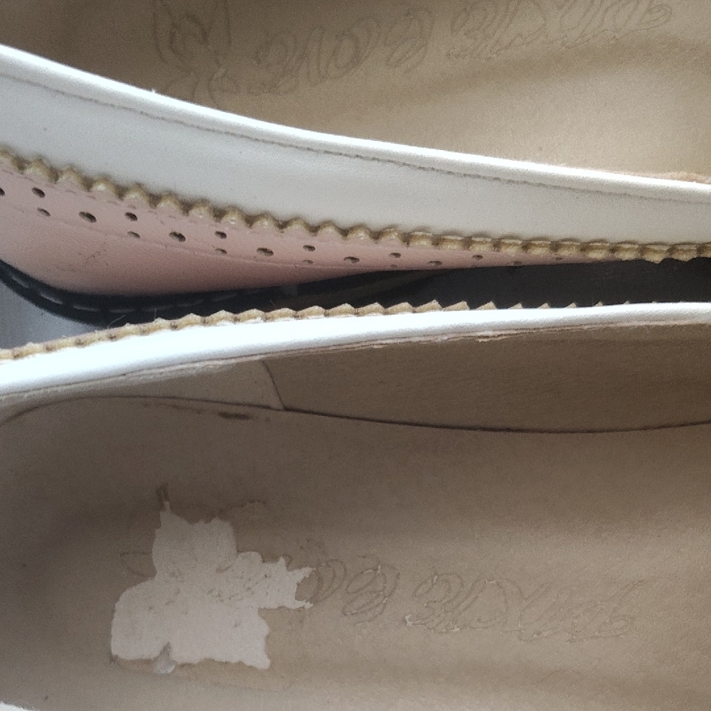 Women’s Cream & Pink Bow and Loafers - Chic Flat Slip-Ons - Picture 7 of 7